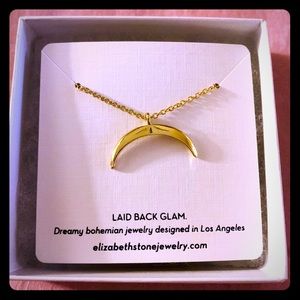 Elizabeth Stone Crescent Moon Necklace